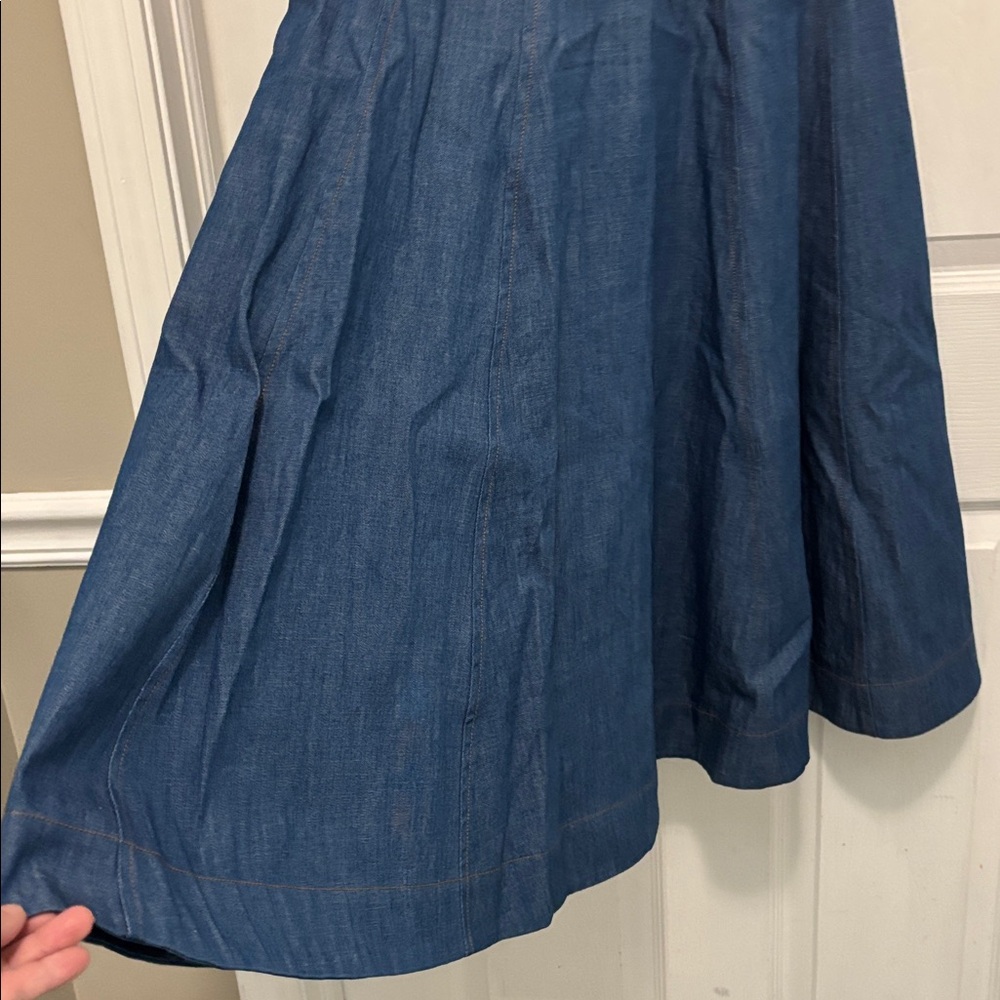 Current Air Los Angeles Seamed Denim Dress - Size Small Midi Dress - Picture 4 of 16